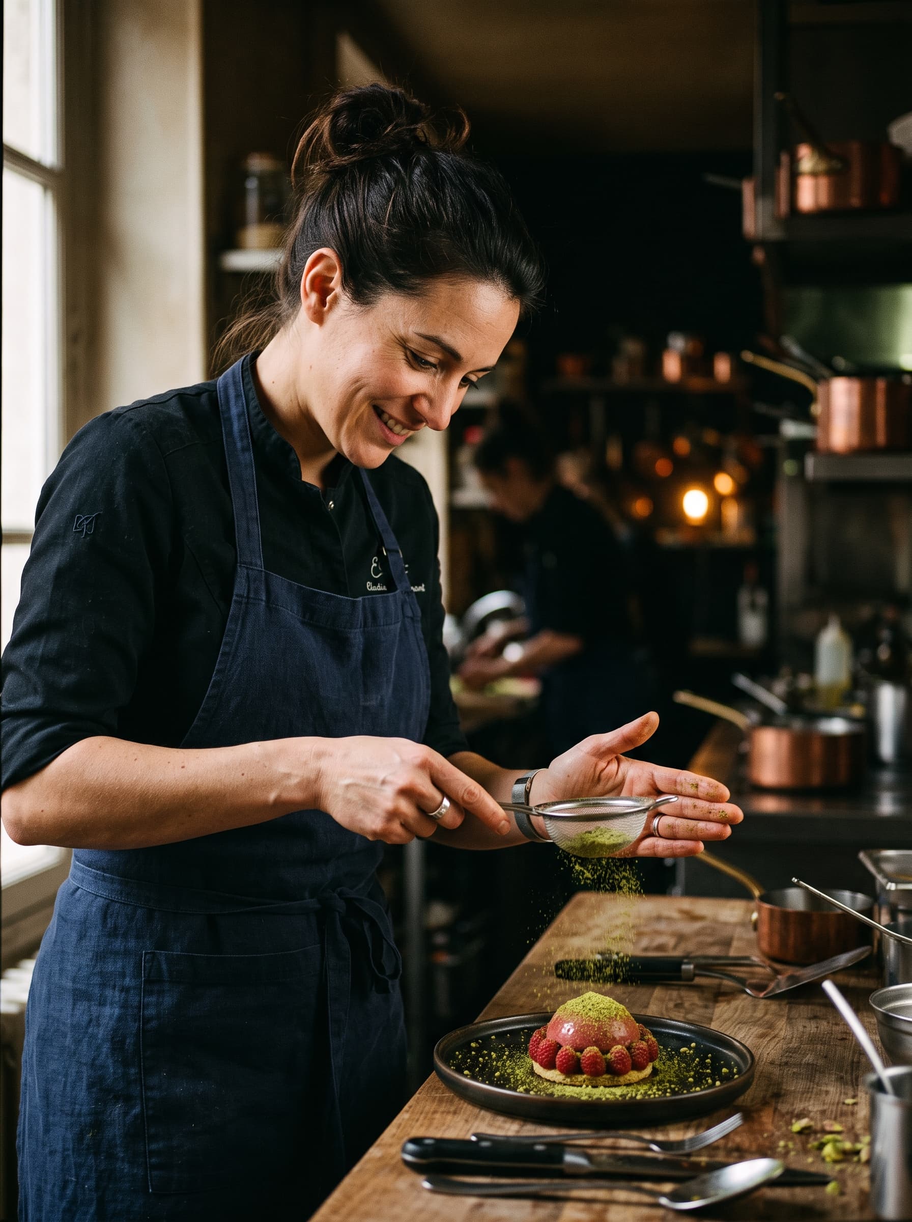 Portrait of Inès Laurent, pastry chef